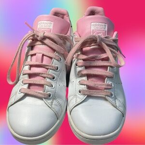 Adidas Women's Stan Smith (End Plastic Waste) White/Pink Sneakers Size 7
